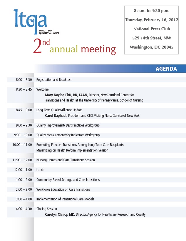 Annual Meeting Schedule